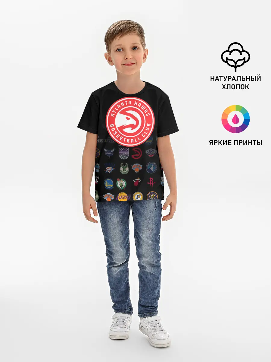 Детская базовая футболка / Atlanta Hawks