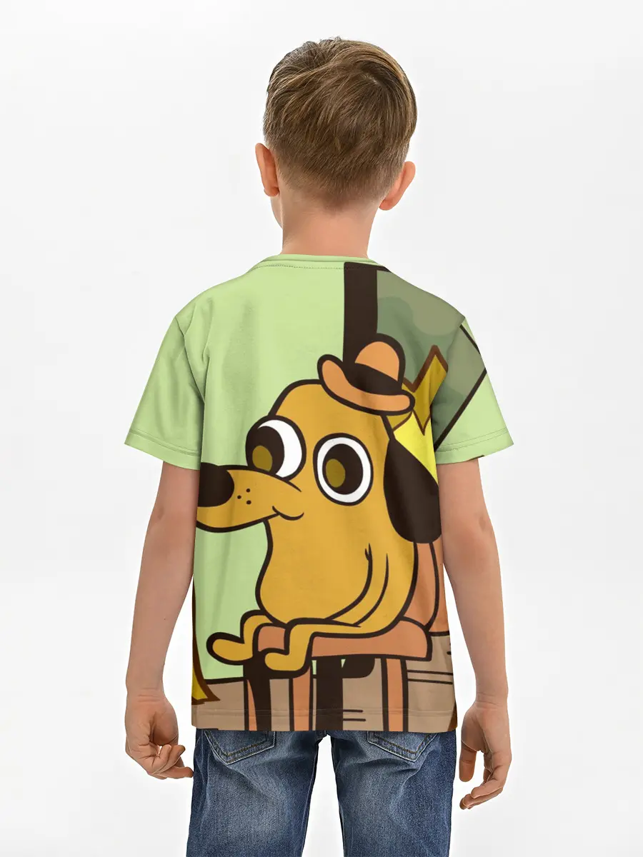 Детская базовая футболка / This is fine