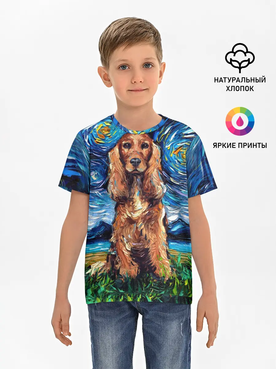 Детская базовая футболка / Кокер-спаниель