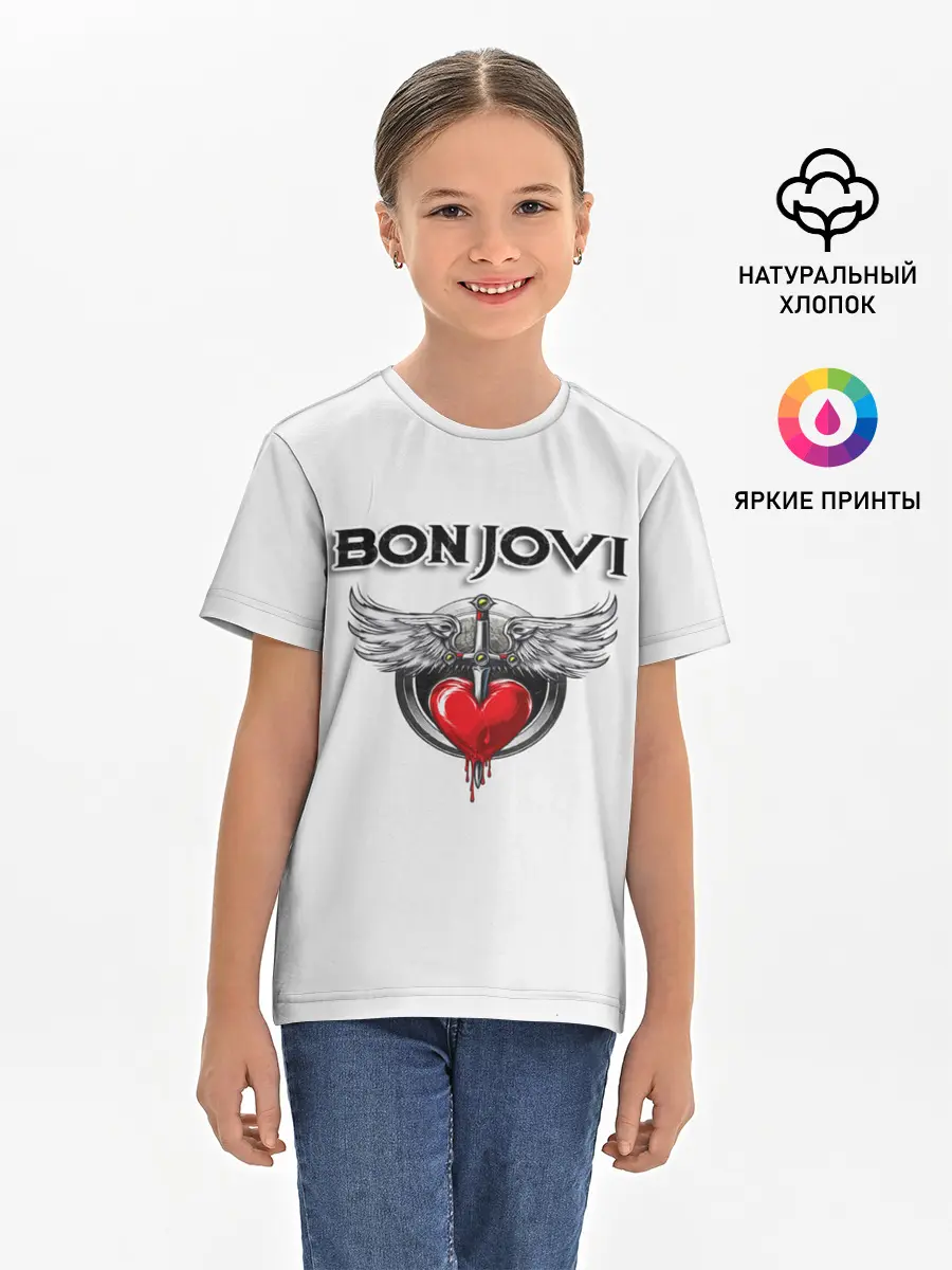 Детская базовая футболка / Bon Jovi
