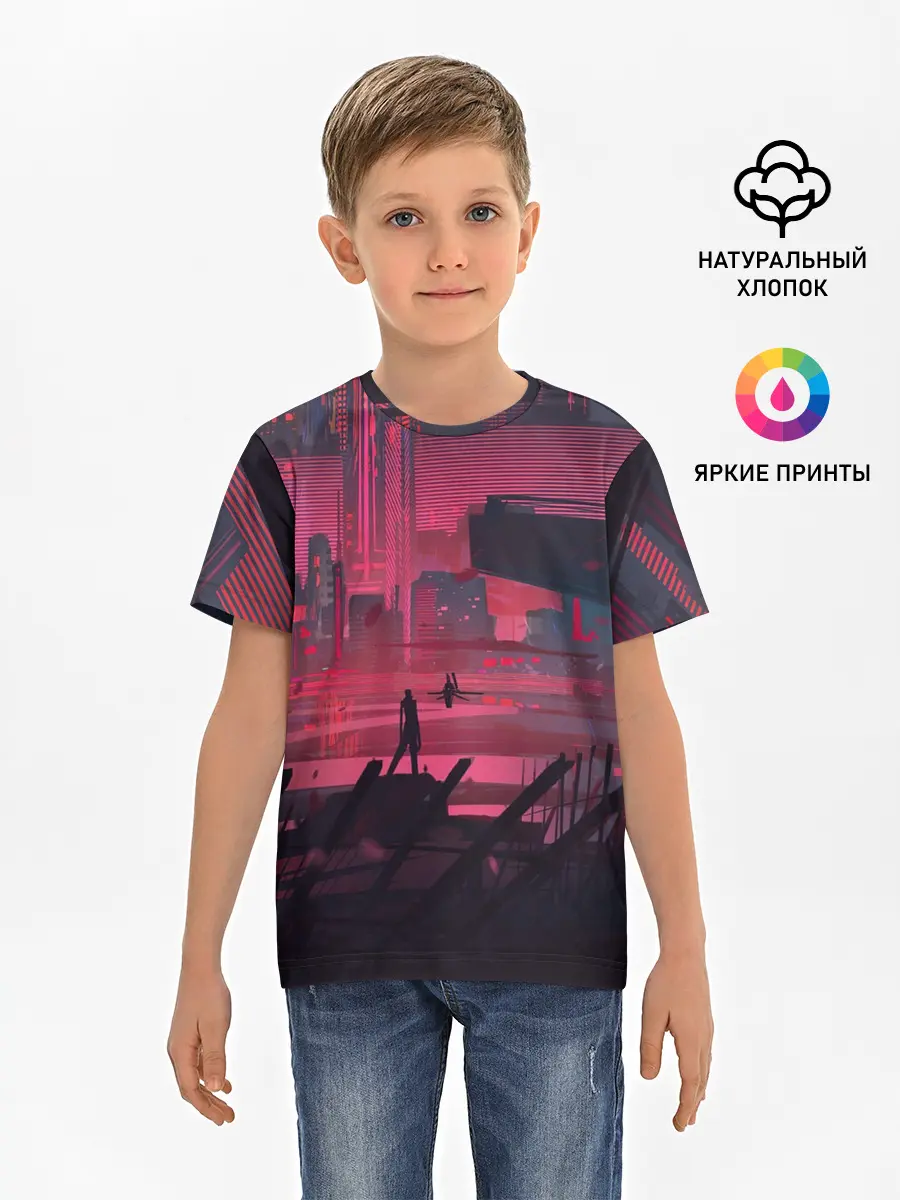 Детская базовая футболка / Город Будущего