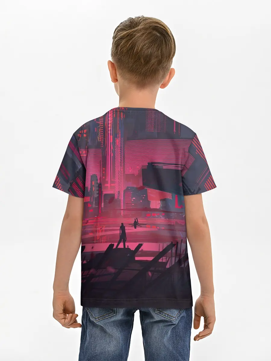 Детская базовая футболка / Город Будущего