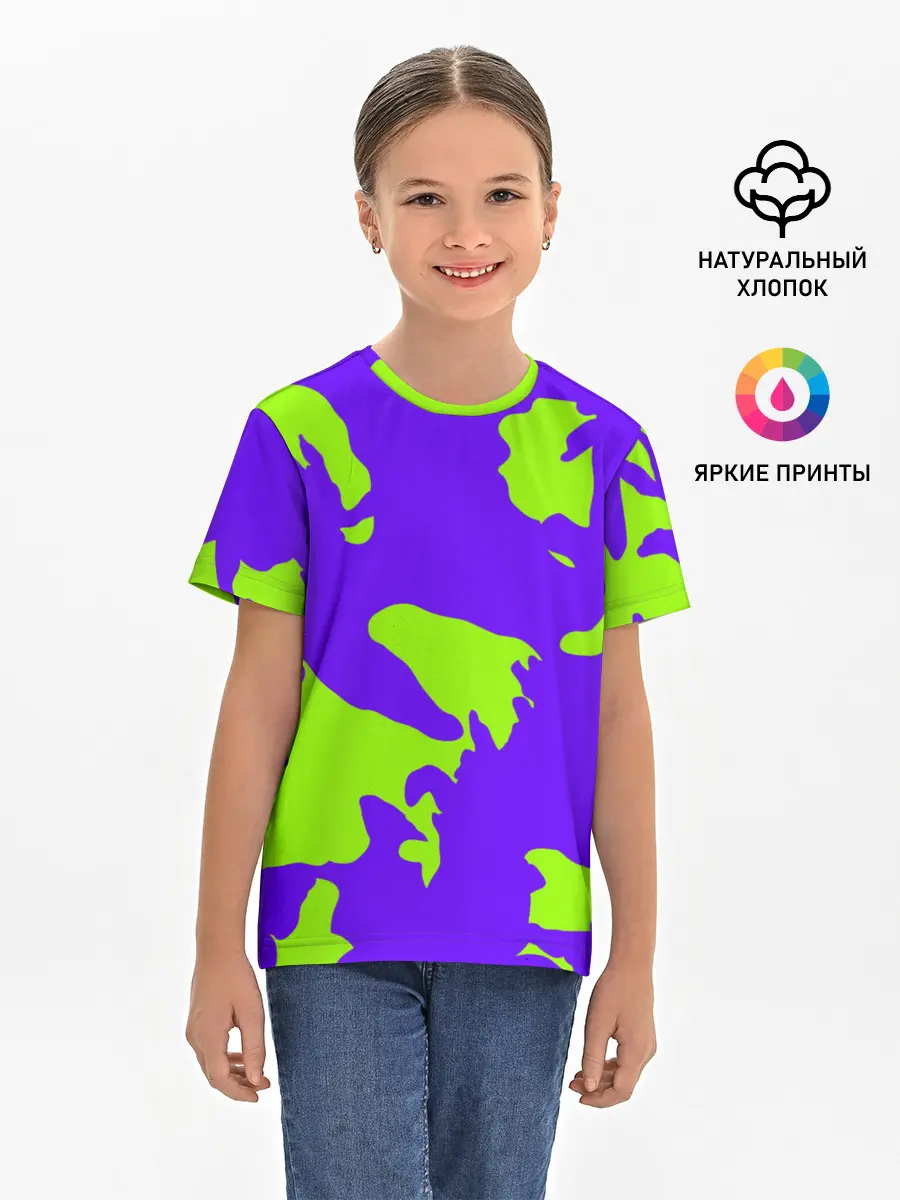 Детская базовая футболка / тeкстура