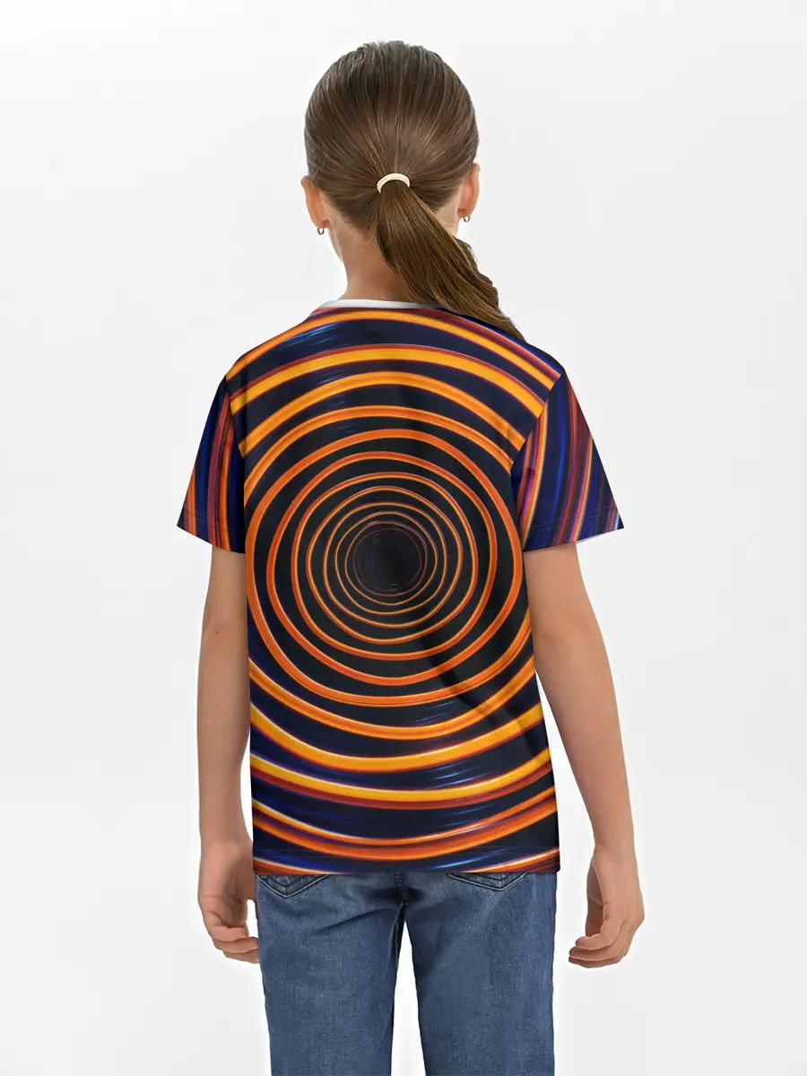 Детская базовая футболка / Круги неоновые