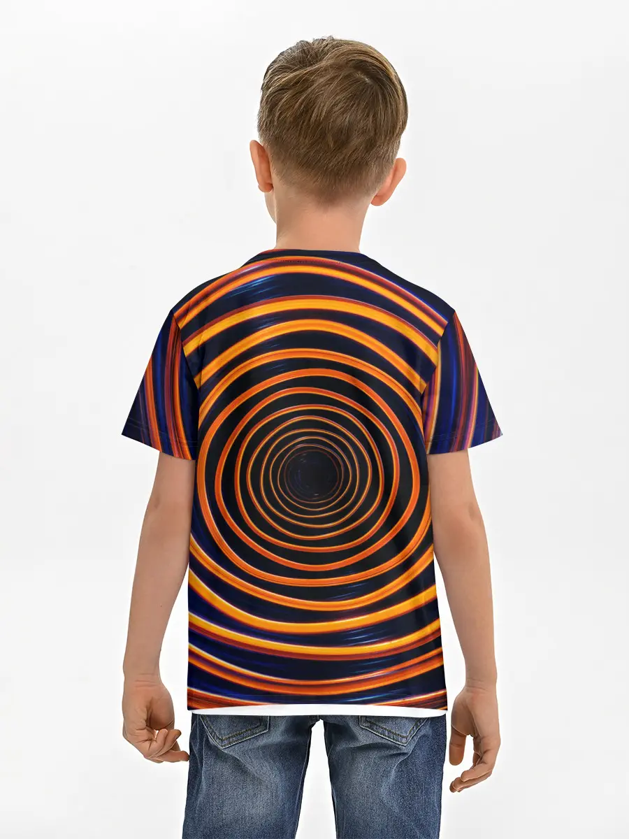 Детская базовая футболка / Круги неоновые