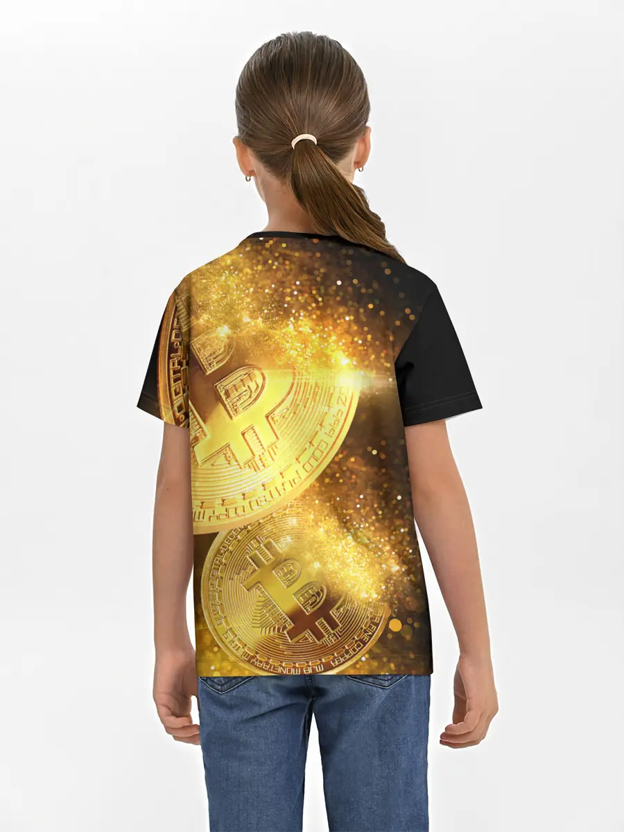 Детская базовая футболка / БИТКОИН ЗОЛОТО | BITCOIN GOLD