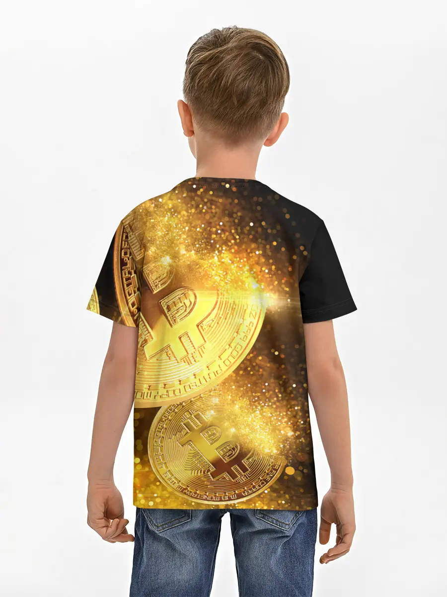 Детская базовая футболка / БИТКОИН ЗОЛОТО | BITCOIN GOLD