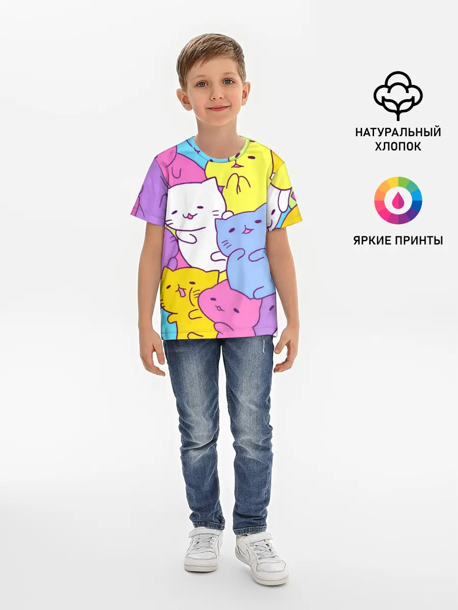 Детская базовая футболка / МИЛЫЕ КОТЯТКИ