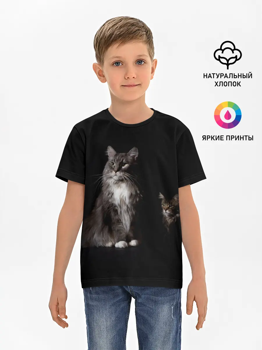 Детская базовая футболка / Котики