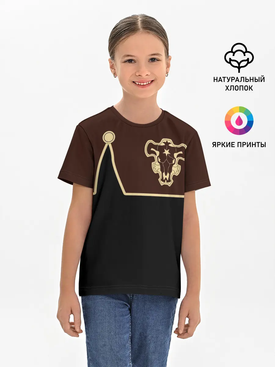 Детская базовая футболка / Мантия Чёрный Бык