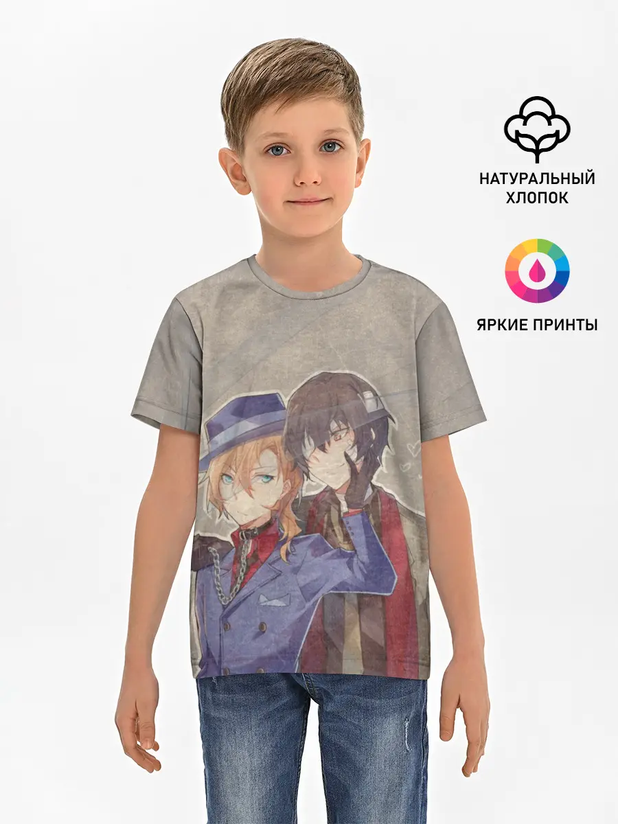 Детская базовая футболка / Дазай и чуя