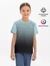 Детская базовая футболка / Black and Blue gradient