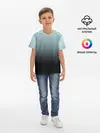 Детская базовая футболка / Black and Blue gradient