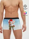 Мужские трусы боксеры / Новогодний Корги / New Years Corgi
