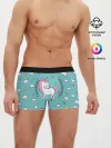 Мужские трусы боксеры / Единорог радуга