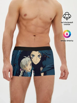 Мужские трусы боксеры / Ходячий замок Софи и Хаул летят