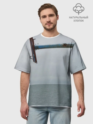 Мужская футболка оверсайз хлопок / Певек