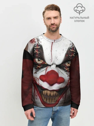 Мужской свитшот базовый / Зомби клоун