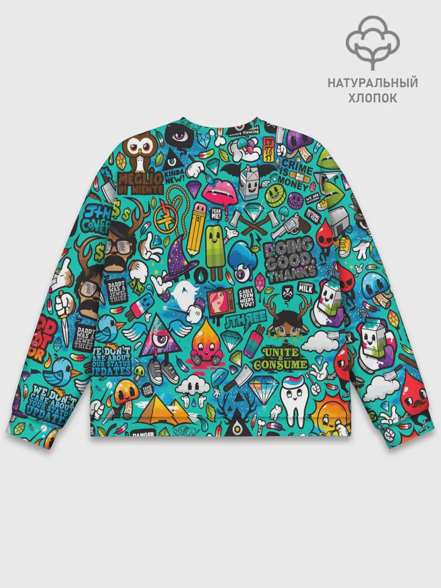 Мужской свитшот базовый / стикербомбинг