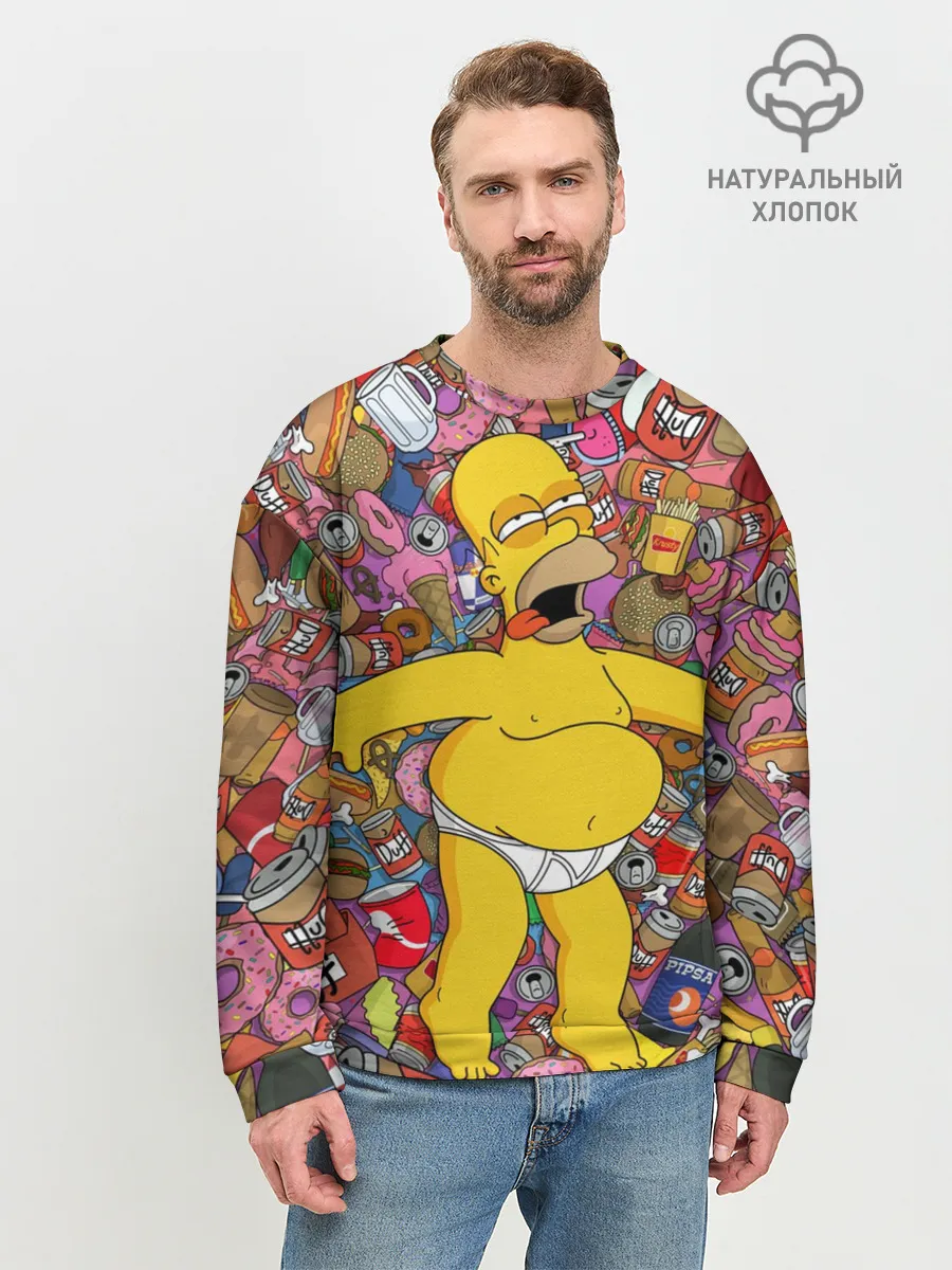 Мужской свитшот базовый / Гомер