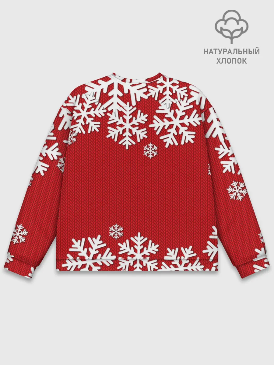 Мужской свитшот базовый / Снежинки