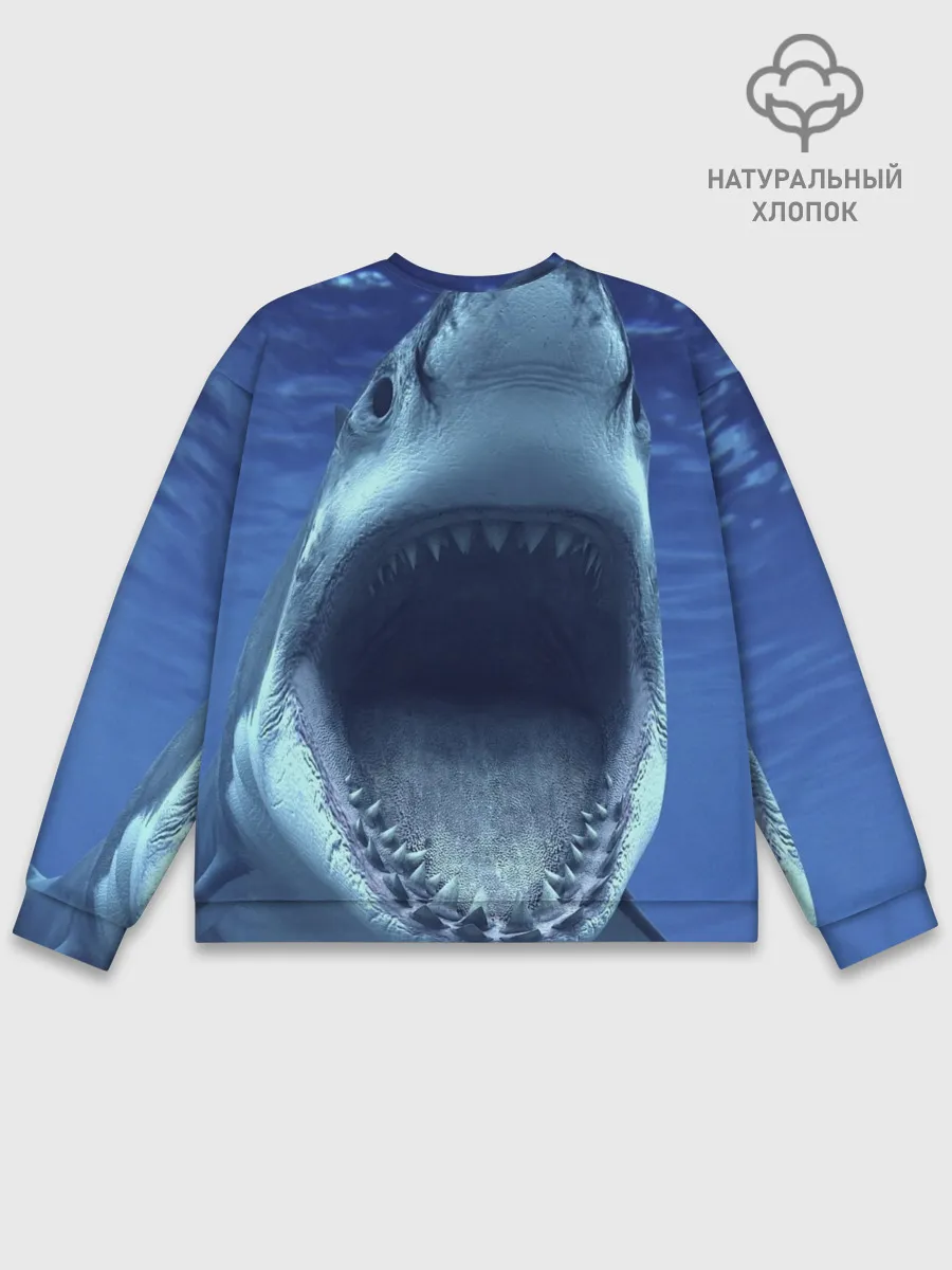 Мужской свитшот базовый / Белая акула