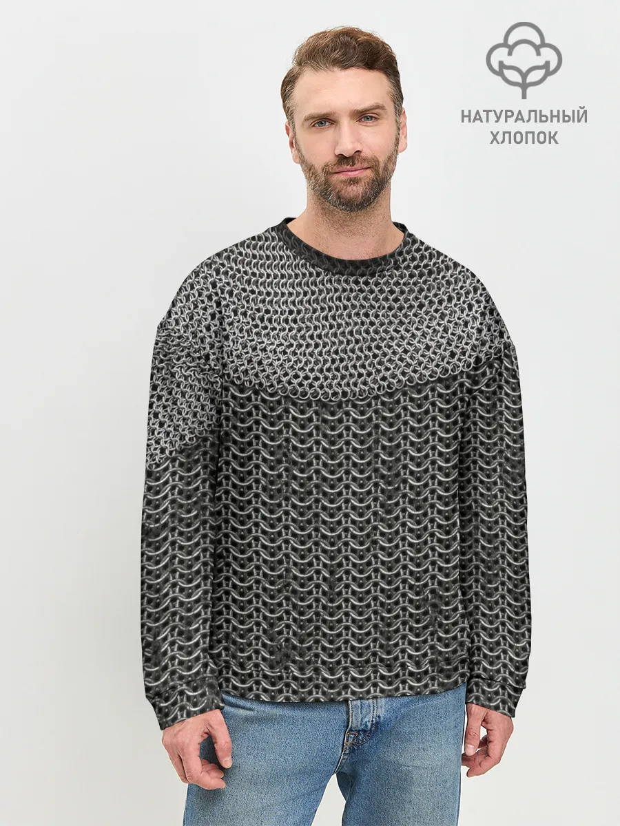Мужской свитшот базовый / Кольчуга с горловиной