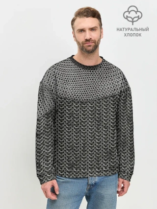 Мужской свитшот базовый / Кольчуга с горловиной