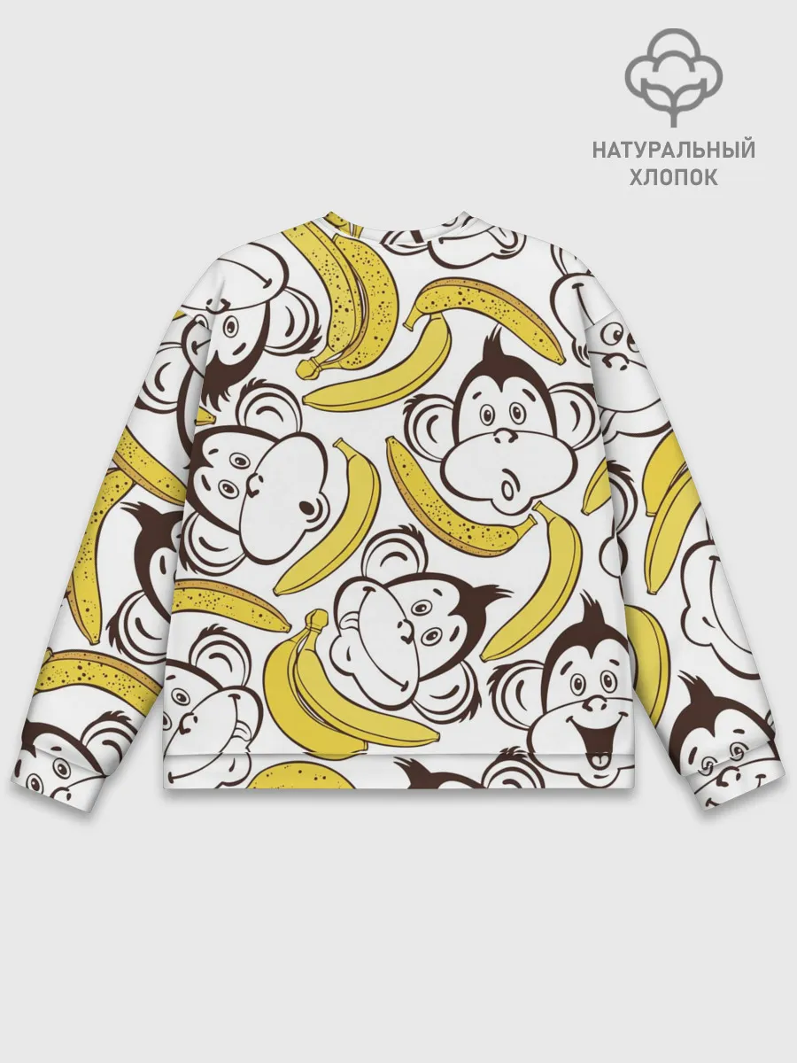Мужской свитшот базовый / Обезьянки и бананы