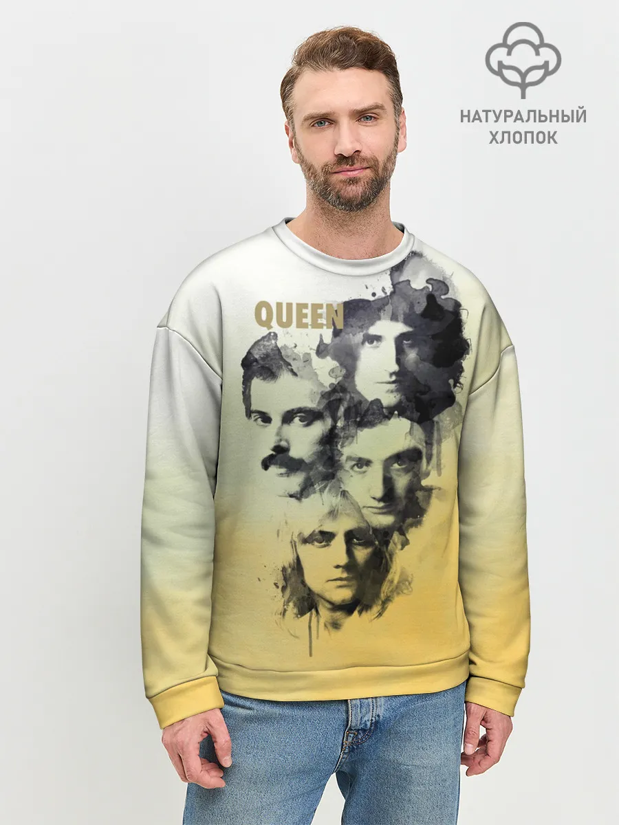 Мужской свитшот базовый / Queen группа