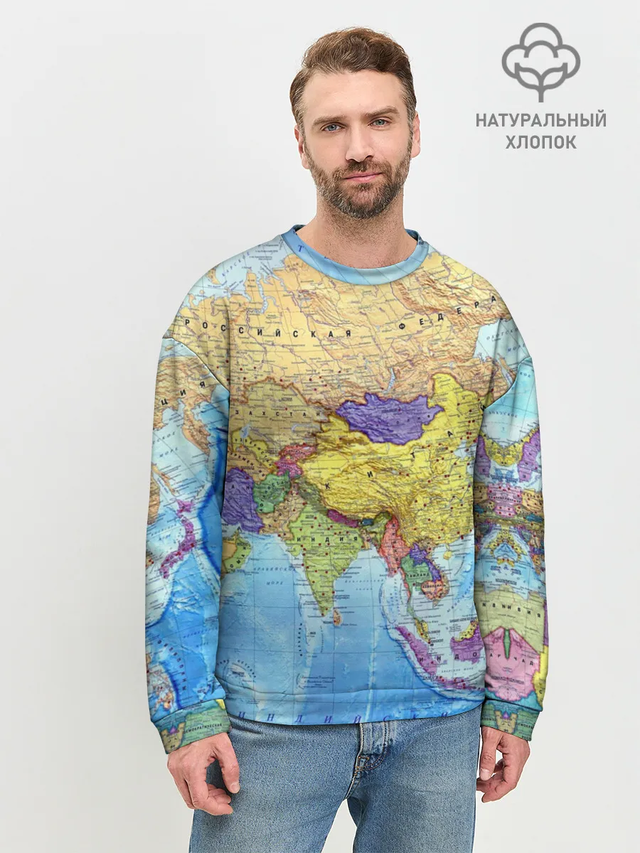Мужской свитшот базовый / Карта 10