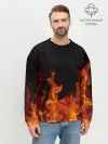 Мужской свитшот базовый / Огонь с искрами