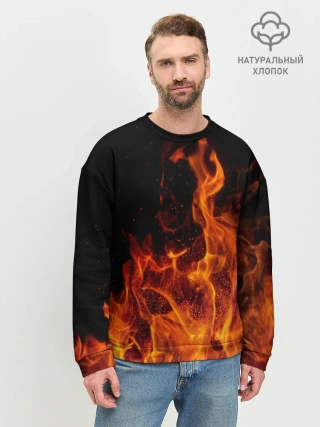 Мужской свитшот базовый / Огонь