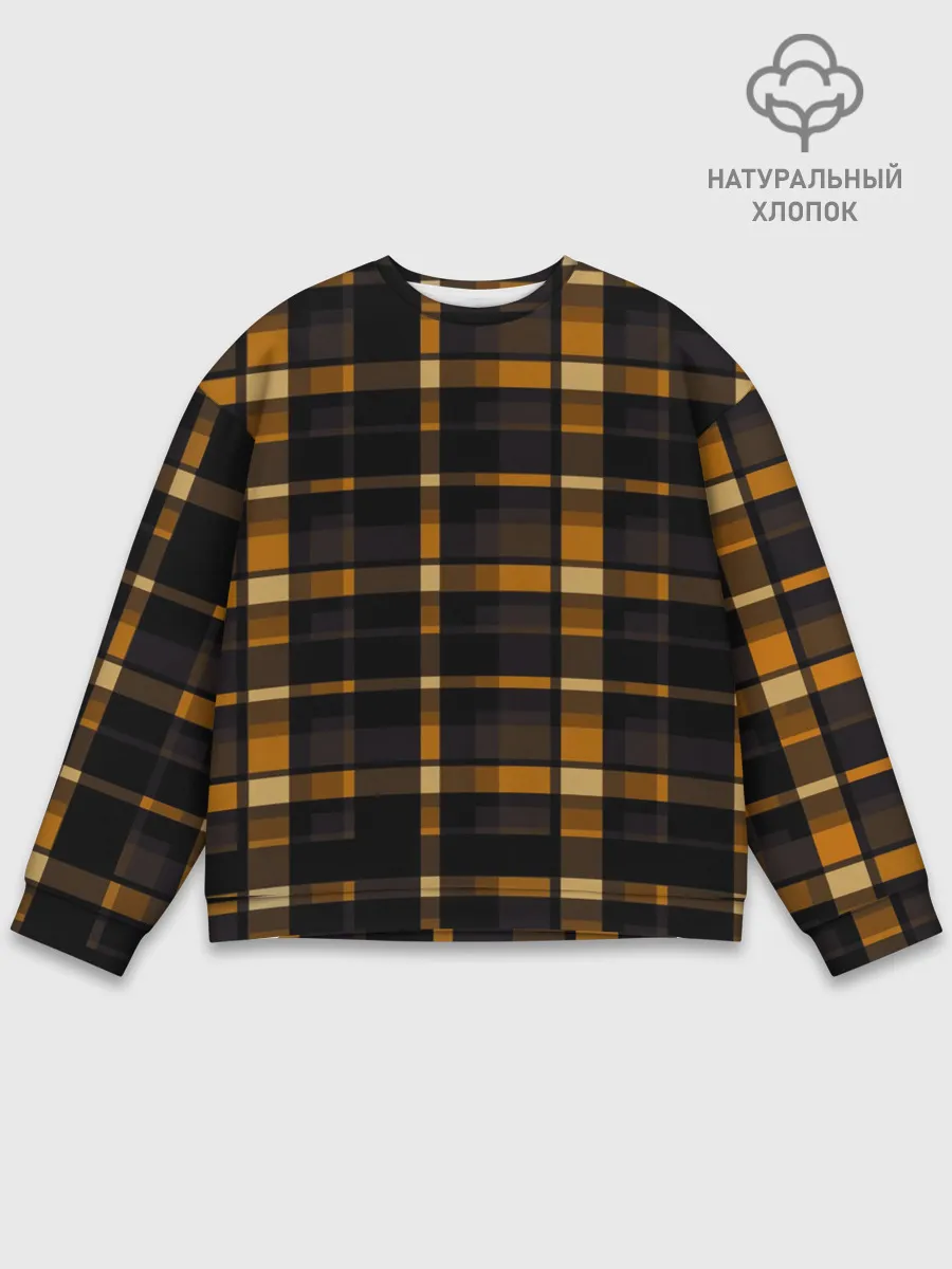 Мужской свитшот базовый / В клетку