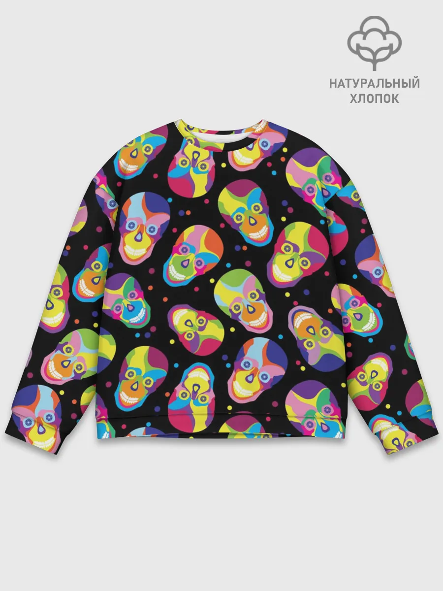 Мужской свитшот базовый / Мексиканские черепа