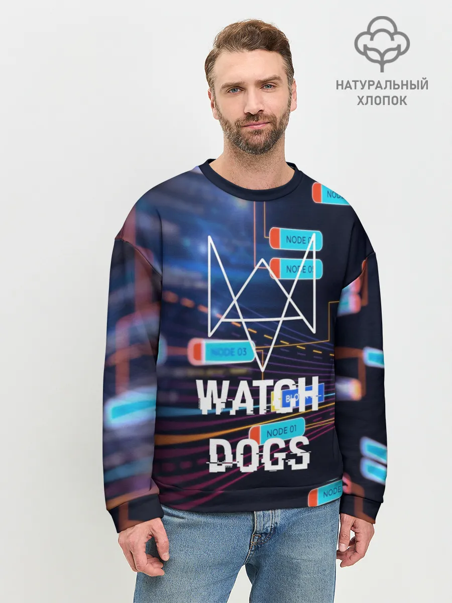 Мужской свитшот базовый / Watch Dogs