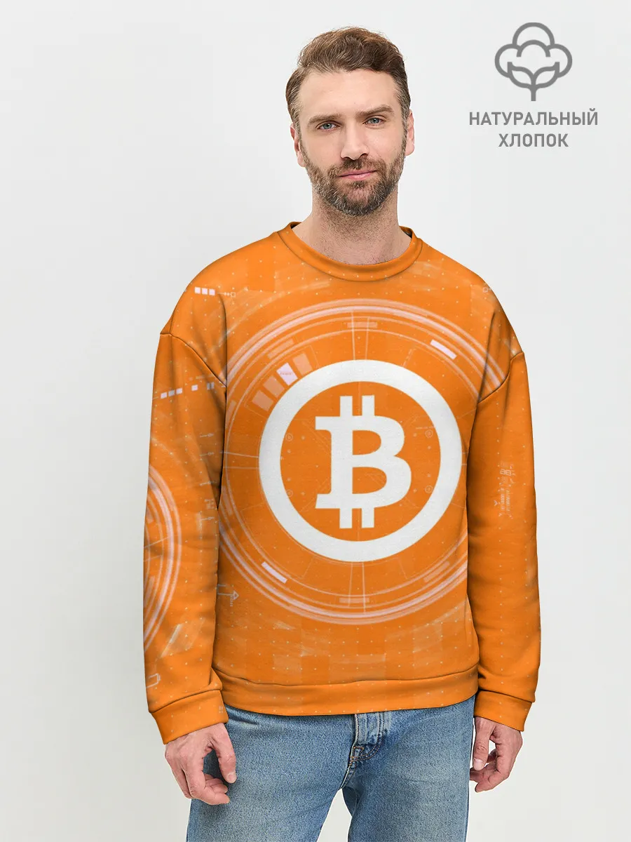 Мужской свитшот базовый / БИТКОИН | BITCOIN