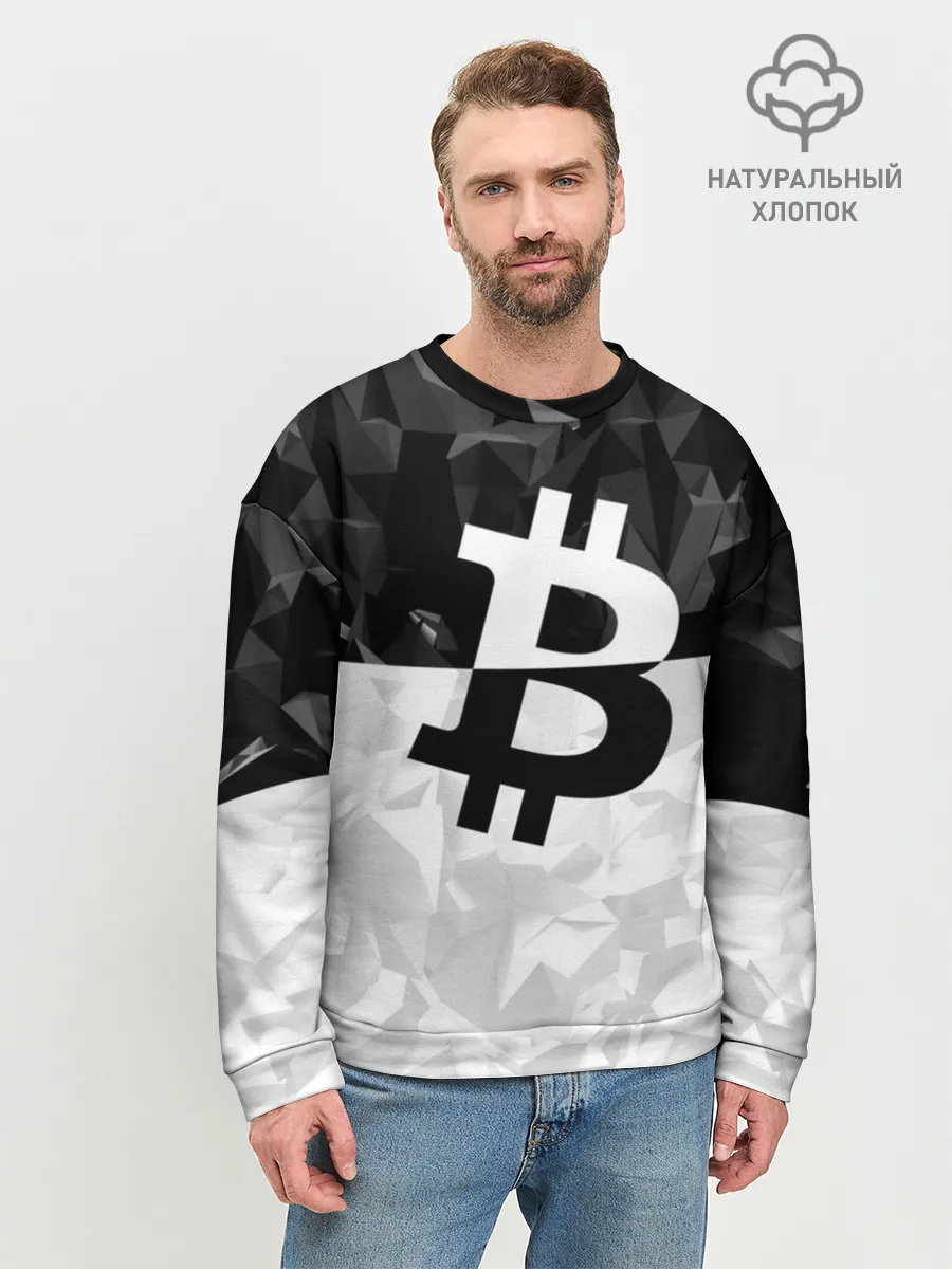 Мужской свитшот базовый / BITCOIN Black Collection