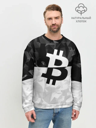 Мужской свитшот базовый / BITCOIN Black Collection