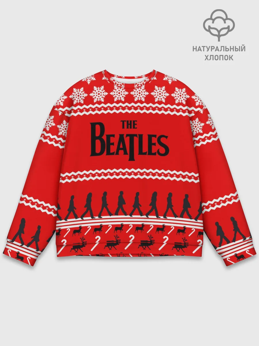 Мужской свитшот базовый / Праздничный The Beatles
