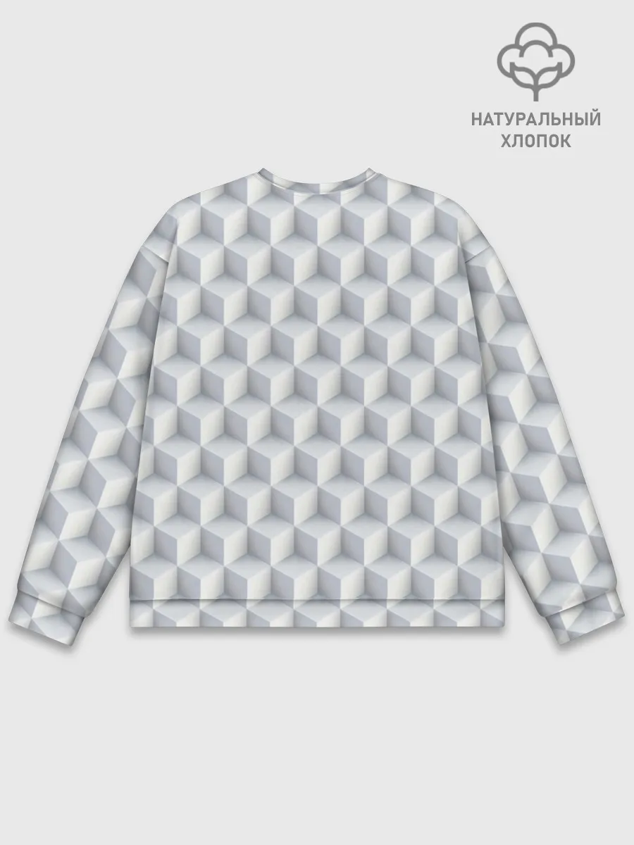Мужской свитшот базовый / 3D Кубы