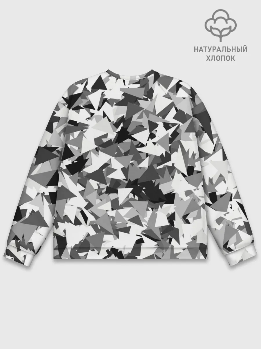 Мужской свитшот базовый / Городской серый камуфляж