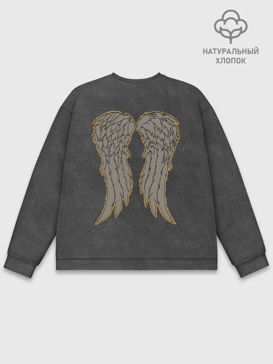 Мужской свитшот базовый / Ходячие крылья на спине
