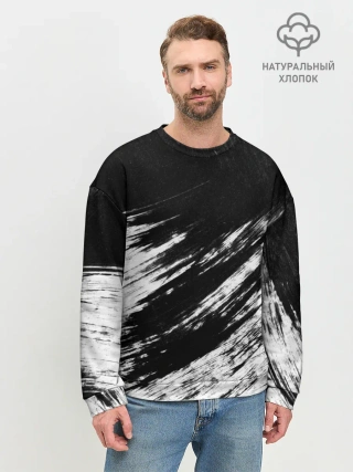 Мужской свитшот базовый / abstraction black&white