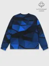 Мужской свитшот базовый / Blue abstraction collection