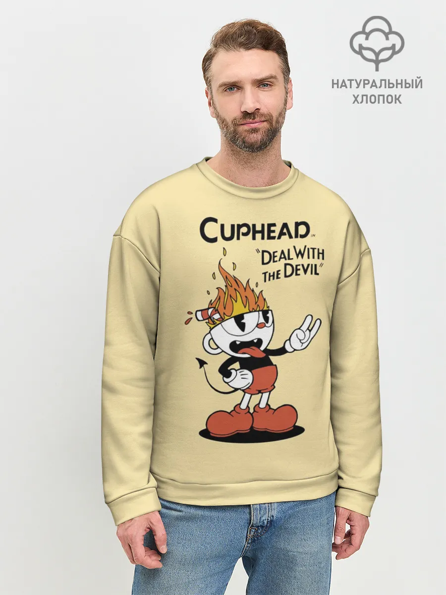 Мужской свитшот базовый / Cuphead
