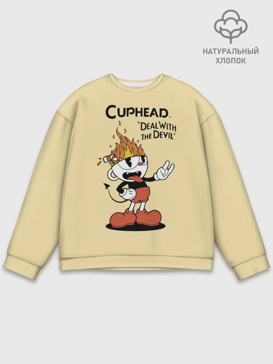 Мужской свитшот базовый / Cuphead