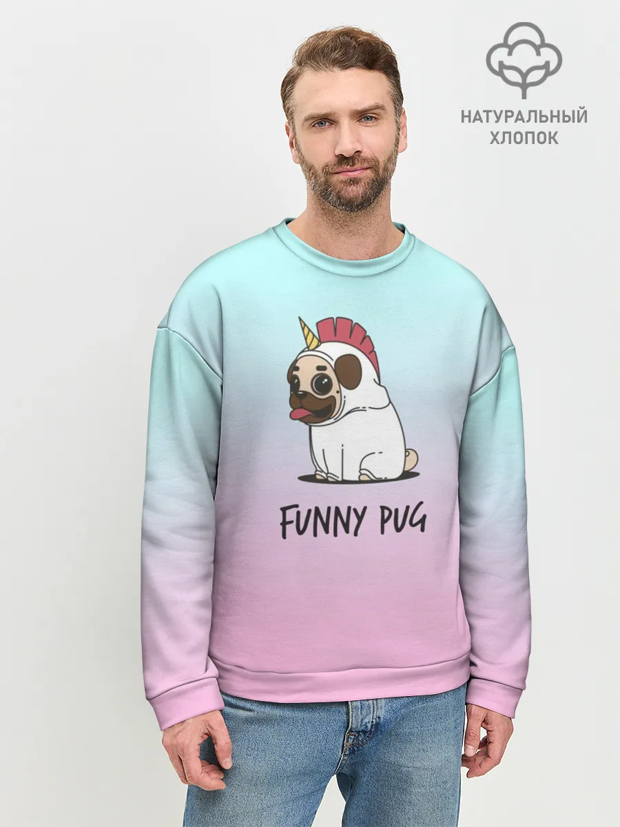 Мужской свитшот базовый / Funny PUG
