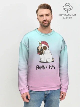 Мужской свитшот базовый / Funny PUG