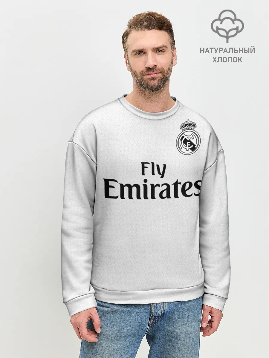 Мужской свитшот базовый / Реал Мадрид Форма Новая 18/19